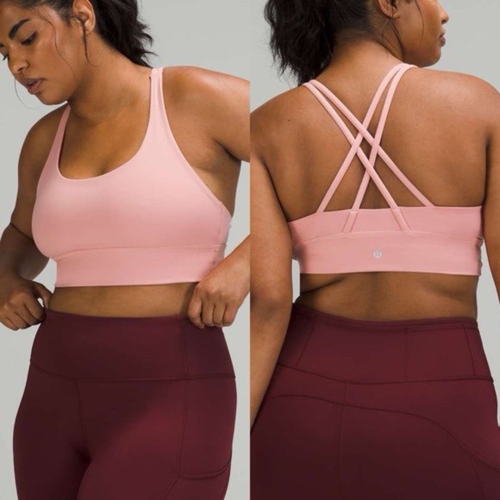 [SOLD] Lululemon Energy Longline Bra in Pink Puff
